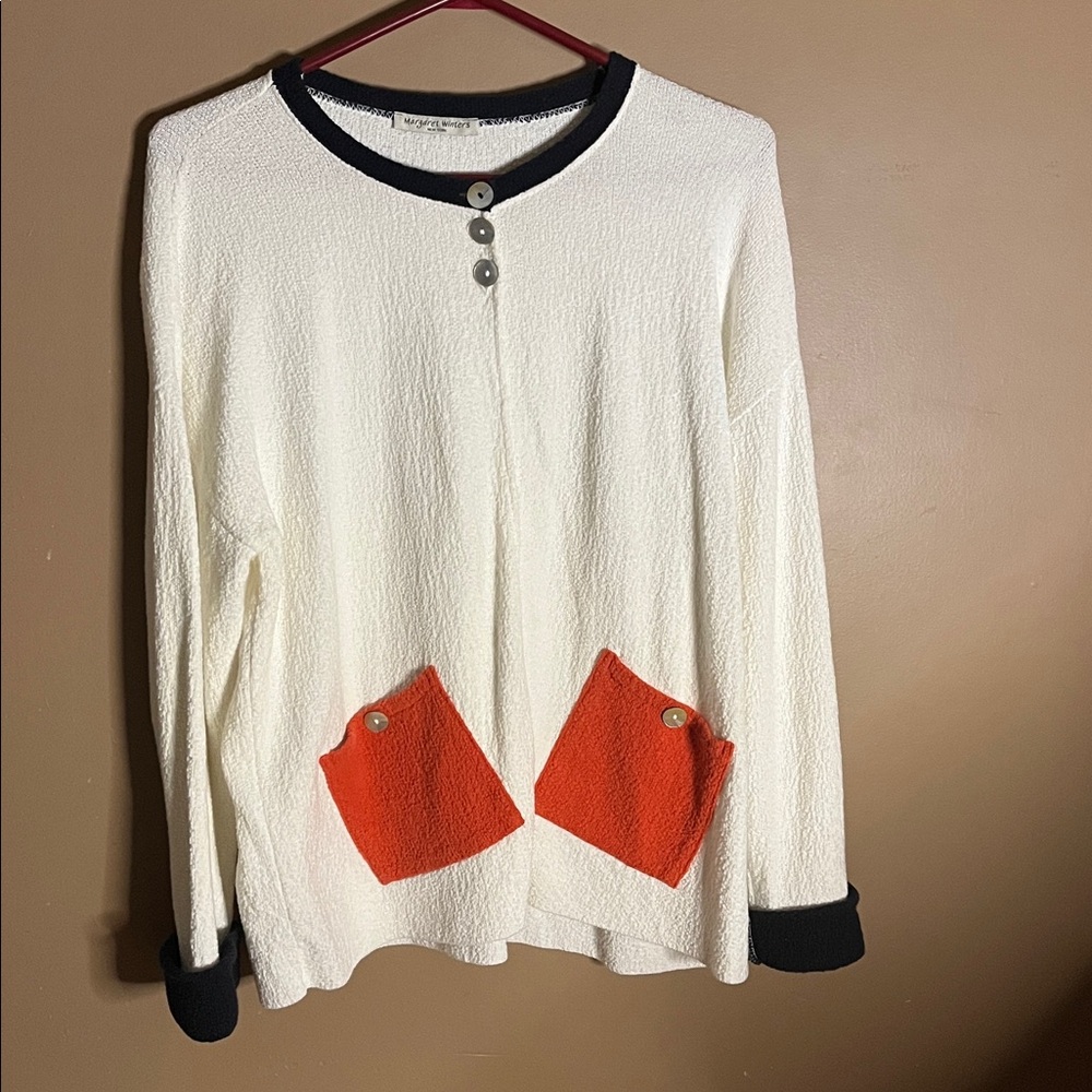 😄100% cotton designer sweater made in USA vintage
